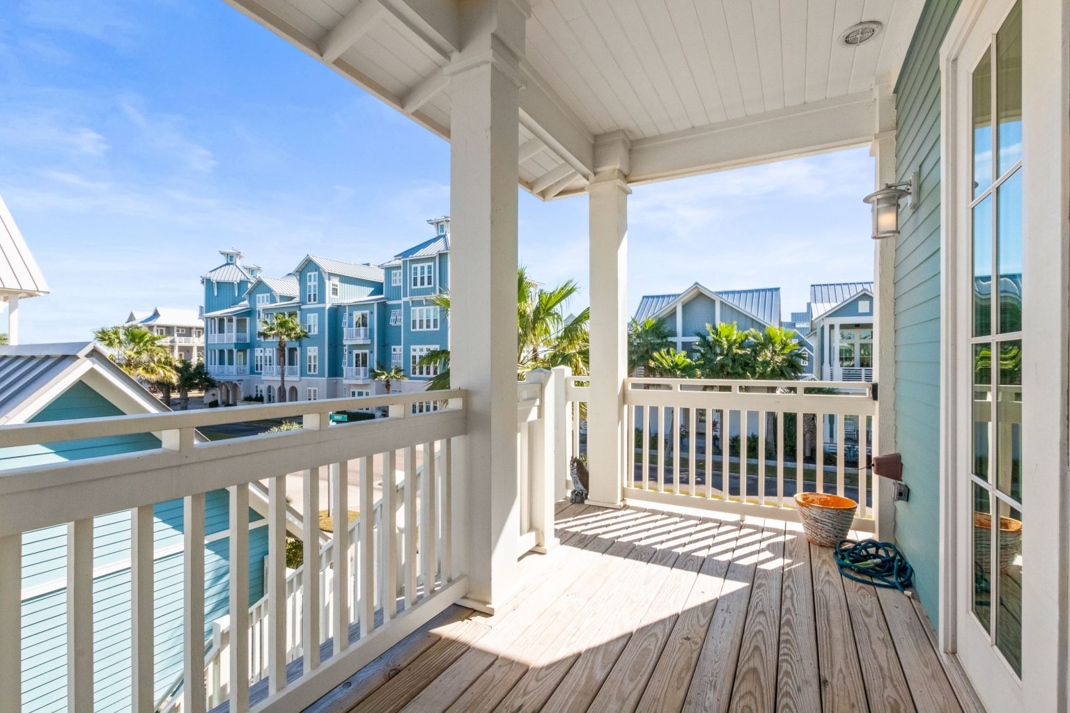 Upper porch with neighborhood views at 152 Sea Rocket Lane