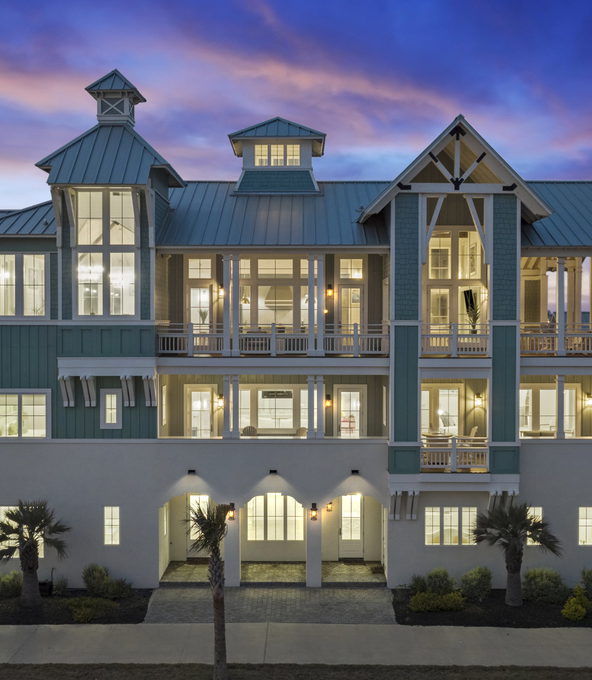 Palmilla Beach vacation home exterior at dusk